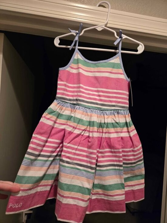 Polo Ralph Lauren Other - Ralph Lauren Girls 3T Pink Stripped Lined Dress